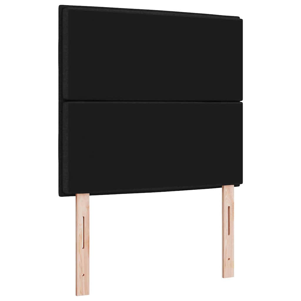 LED glava kreveta s LED trakama Crna 100 cm tkanina