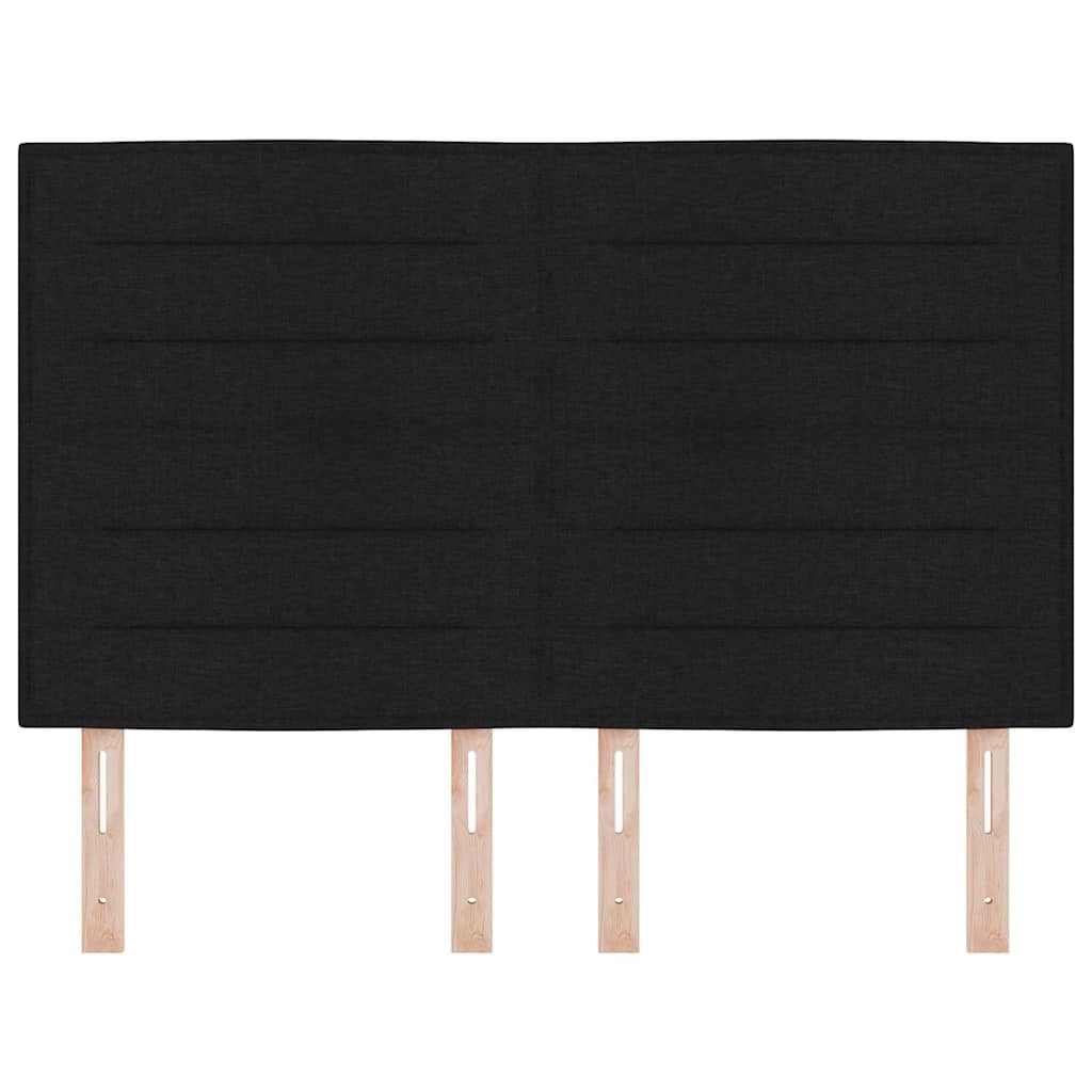 LED glava kreveta s LED trakama Crna 160 cm tkanina