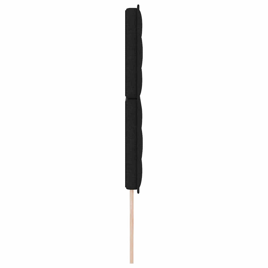 LED glava kreveta s LED trakama Crna 160 cm tkanina
