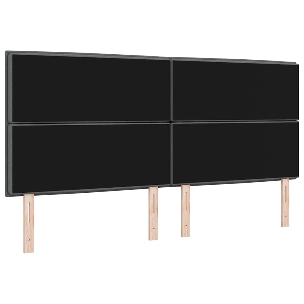 LED glava kreveta s LED trakama Tamno siva 200 cm tkanina