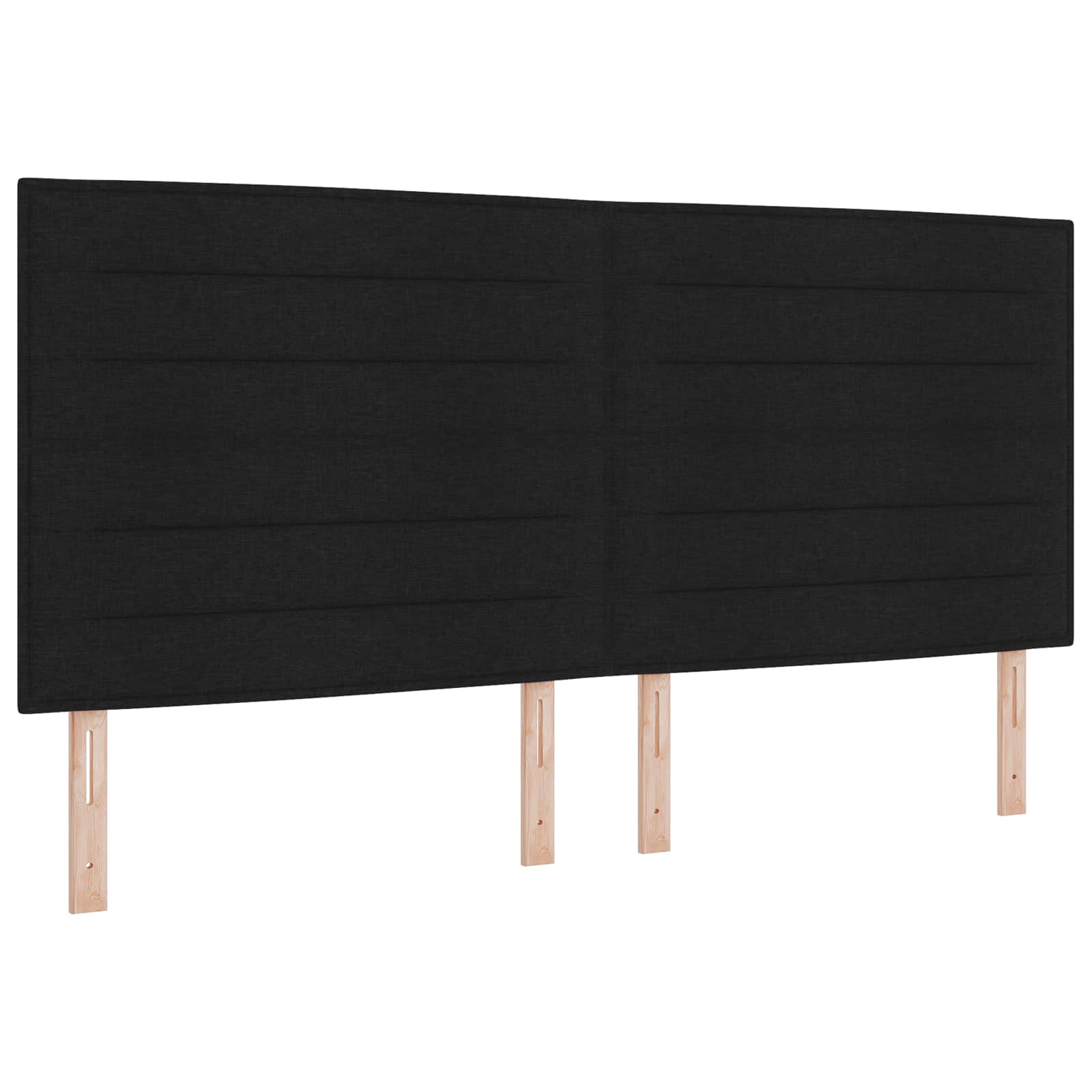 LED glava kreveta s LED trakama Crna 200 cm tkanina