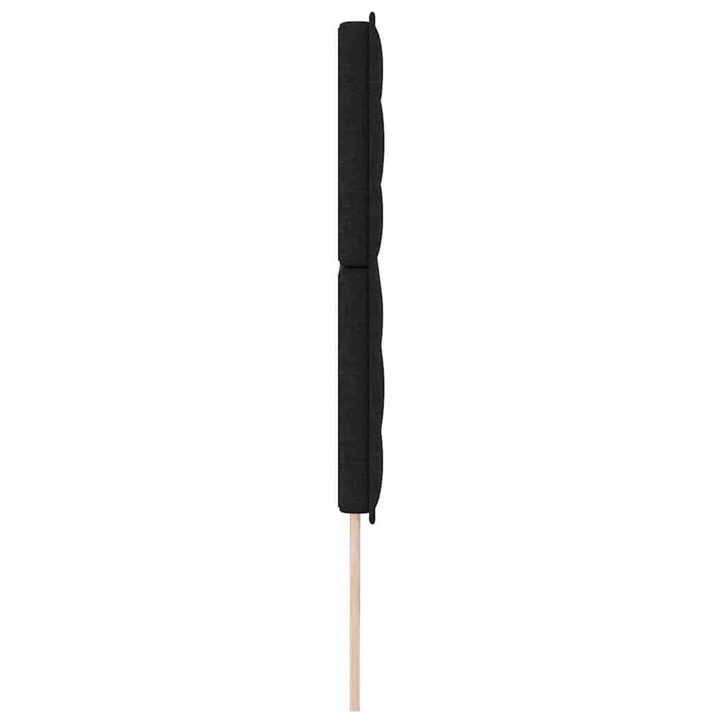 LED glava kreveta s LED trakama Crna 200 cm tkanina