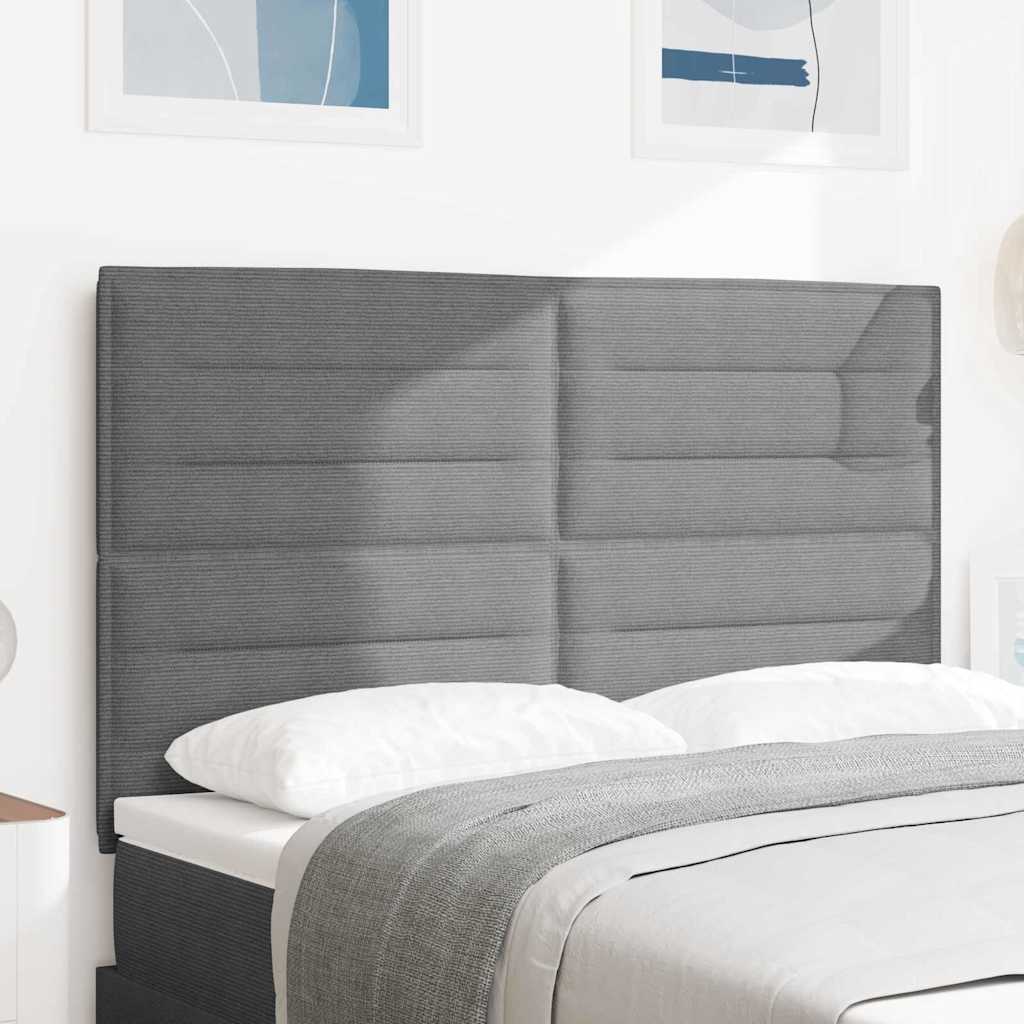 LED glava kreveta Svijetlo siva 144 cm Kordura tekstil