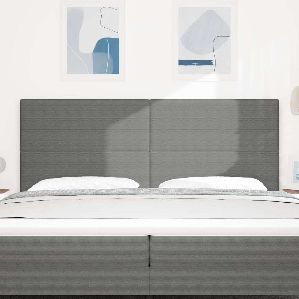 LED glava kreveta Svijetlo siva 200 cm Kordura tekstil