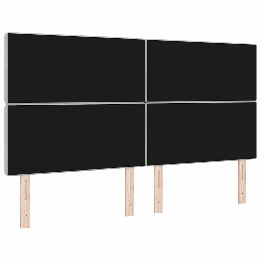 LED glava kreveta s LED trakama Svijetlo siva 180 cm Baršun