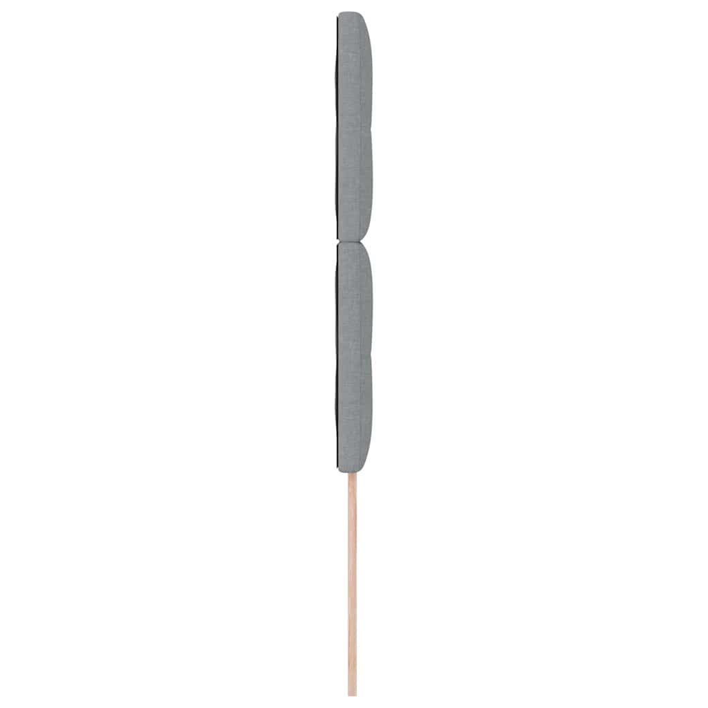LED glava kreveta s LED trakama Svijetlo siva 90 cm tkanina