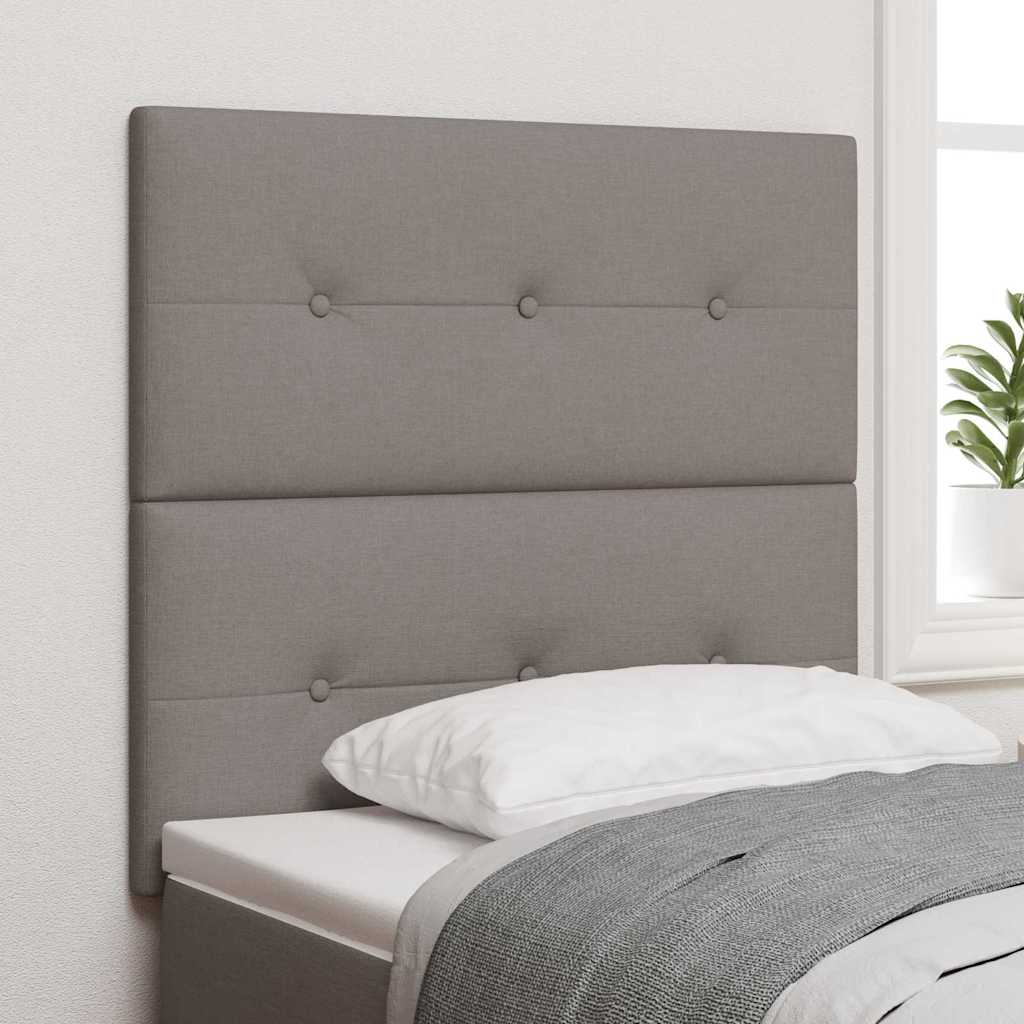 LED glava kreveta s LED trakama Sivo-smeđa 90 cm tkanina