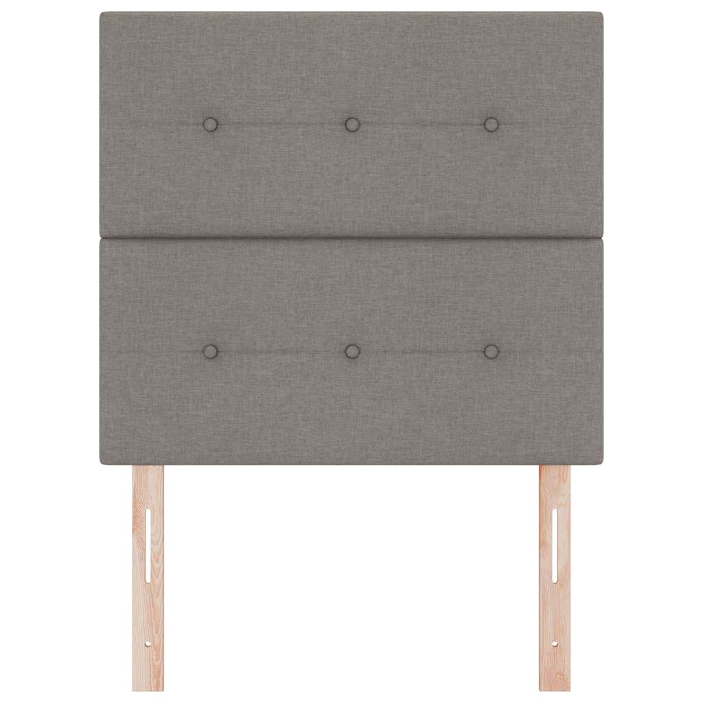 LED glava kreveta s LED trakama Sivo-smeđa 100 cm tkanina