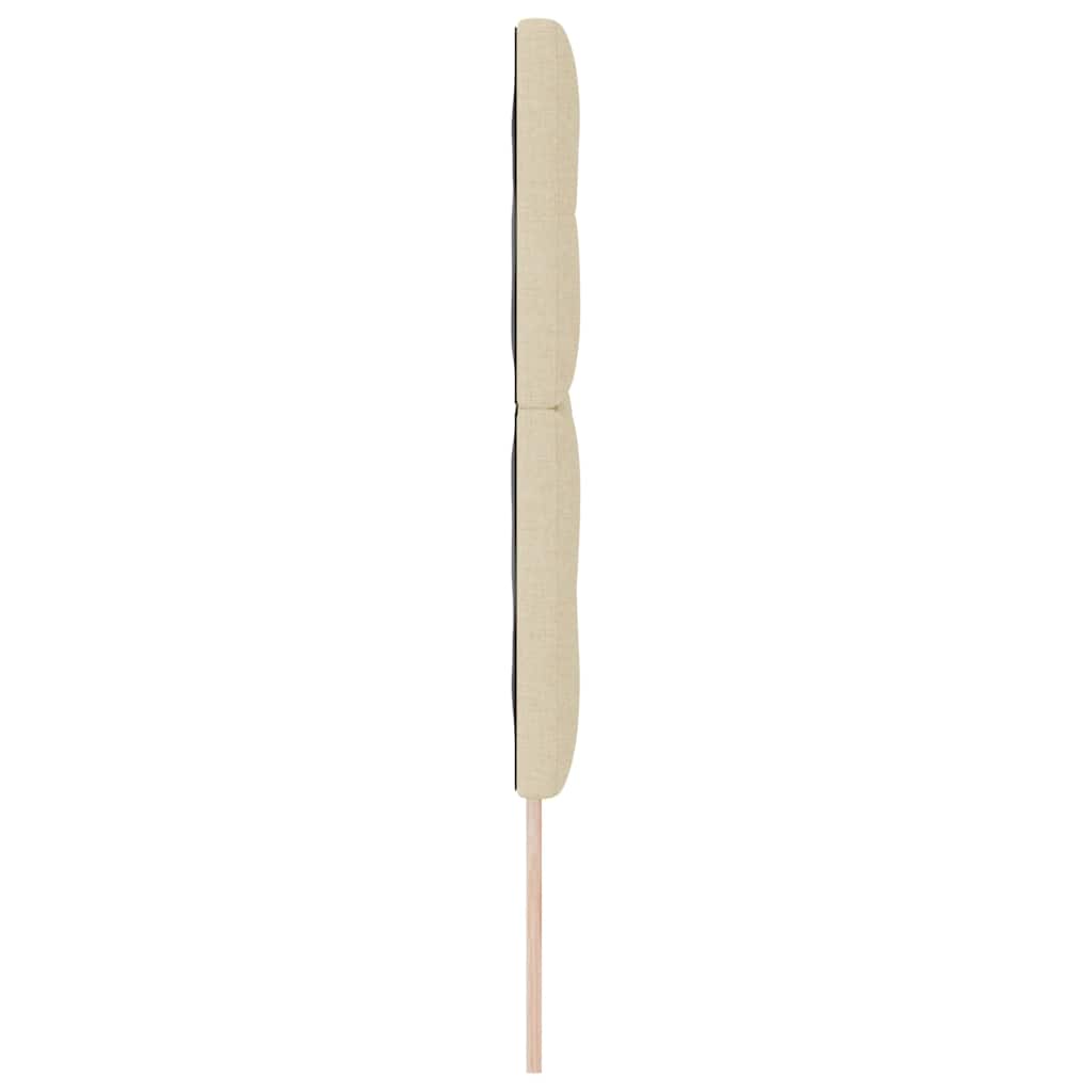 LED glava kreveta s LED trakama Krema 144 cm tkanina