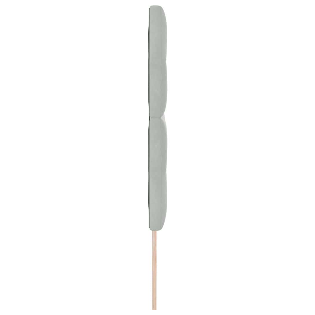 LED glava kreveta s LED trakama Svijetlo siva 144 cm Baršun