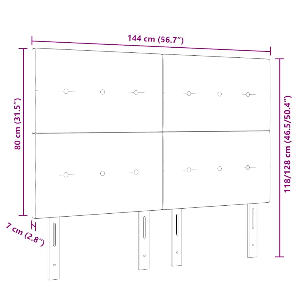 LED glava kreveta s LED trakama Zelena 144 cm Baršun