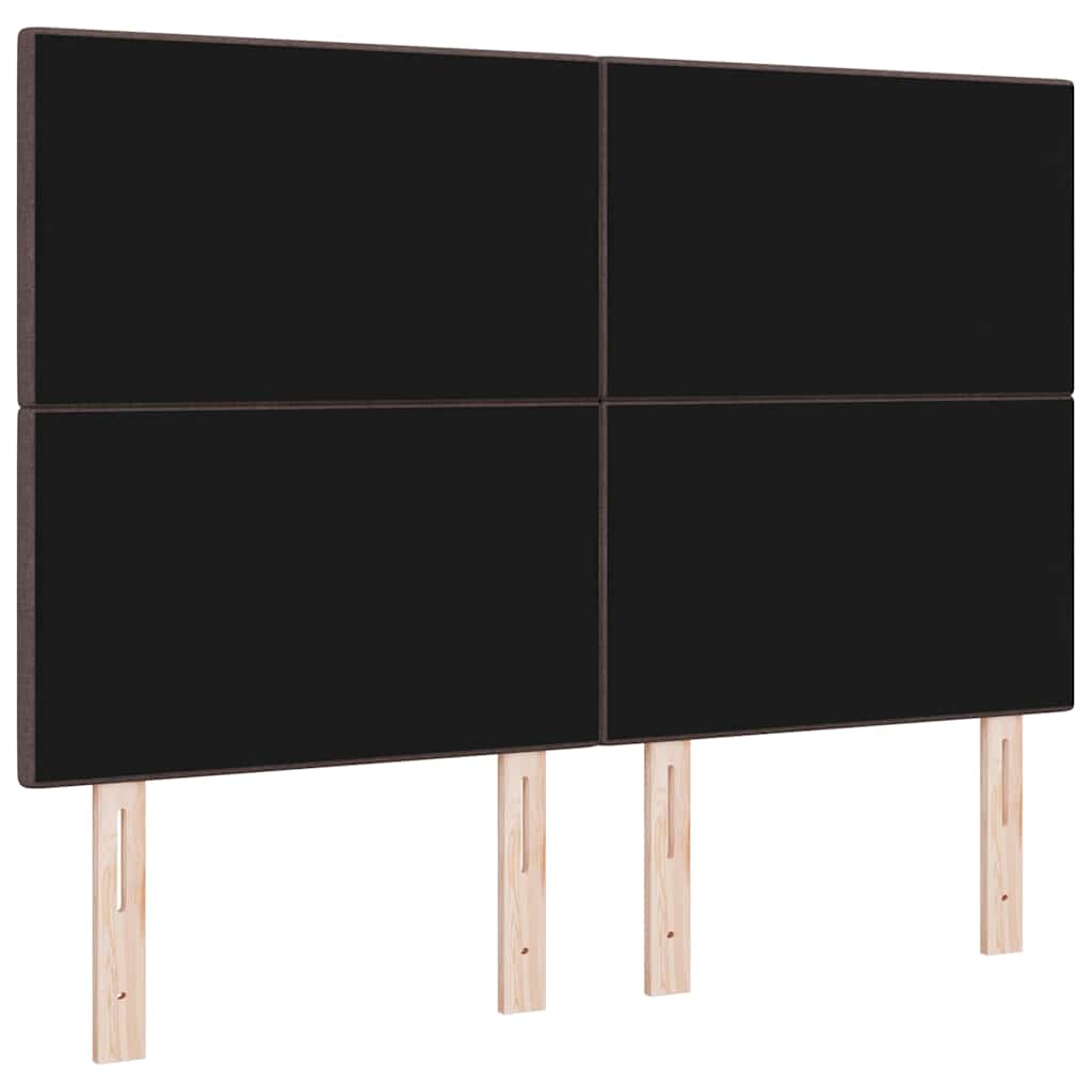 LED glava kreveta s LED trakama Tamno smeđa 160 cm tkanina