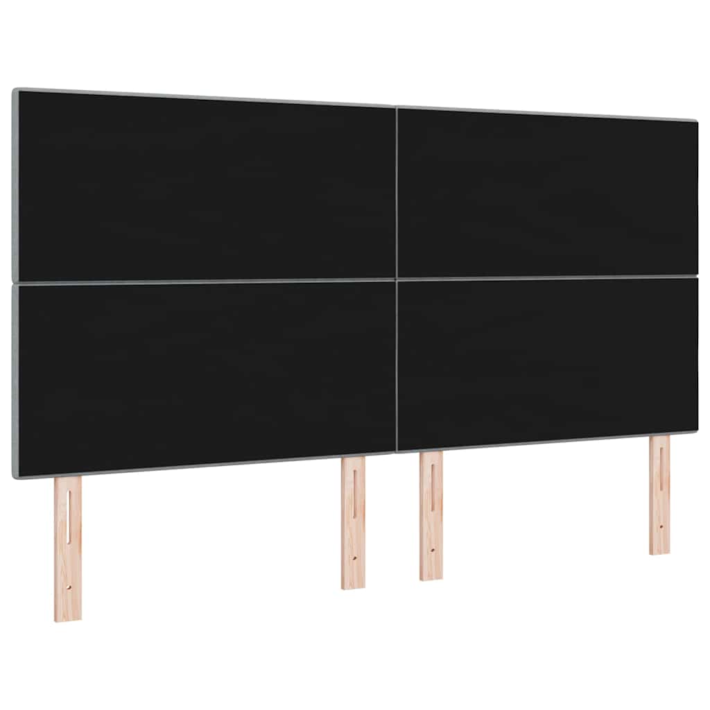 LED glava kreveta s LED trakama Svijetlo siva 180 cm tkanina