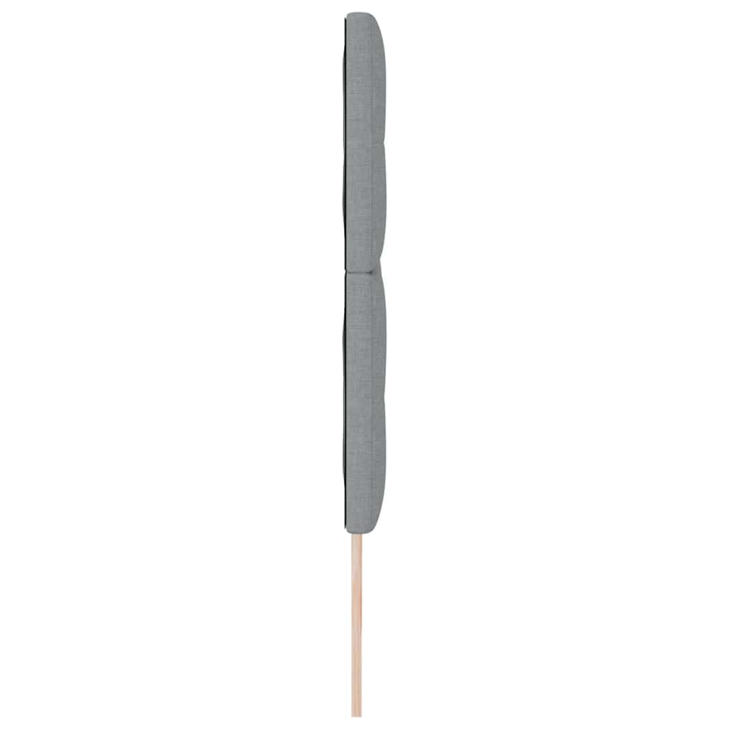 LED glava kreveta s LED trakama Svijetlo siva 180 cm tkanina