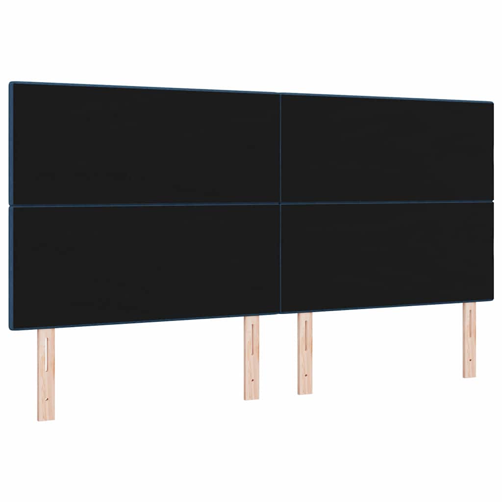 LED glava kreveta s LED trakama Plava 200 cm tkanina