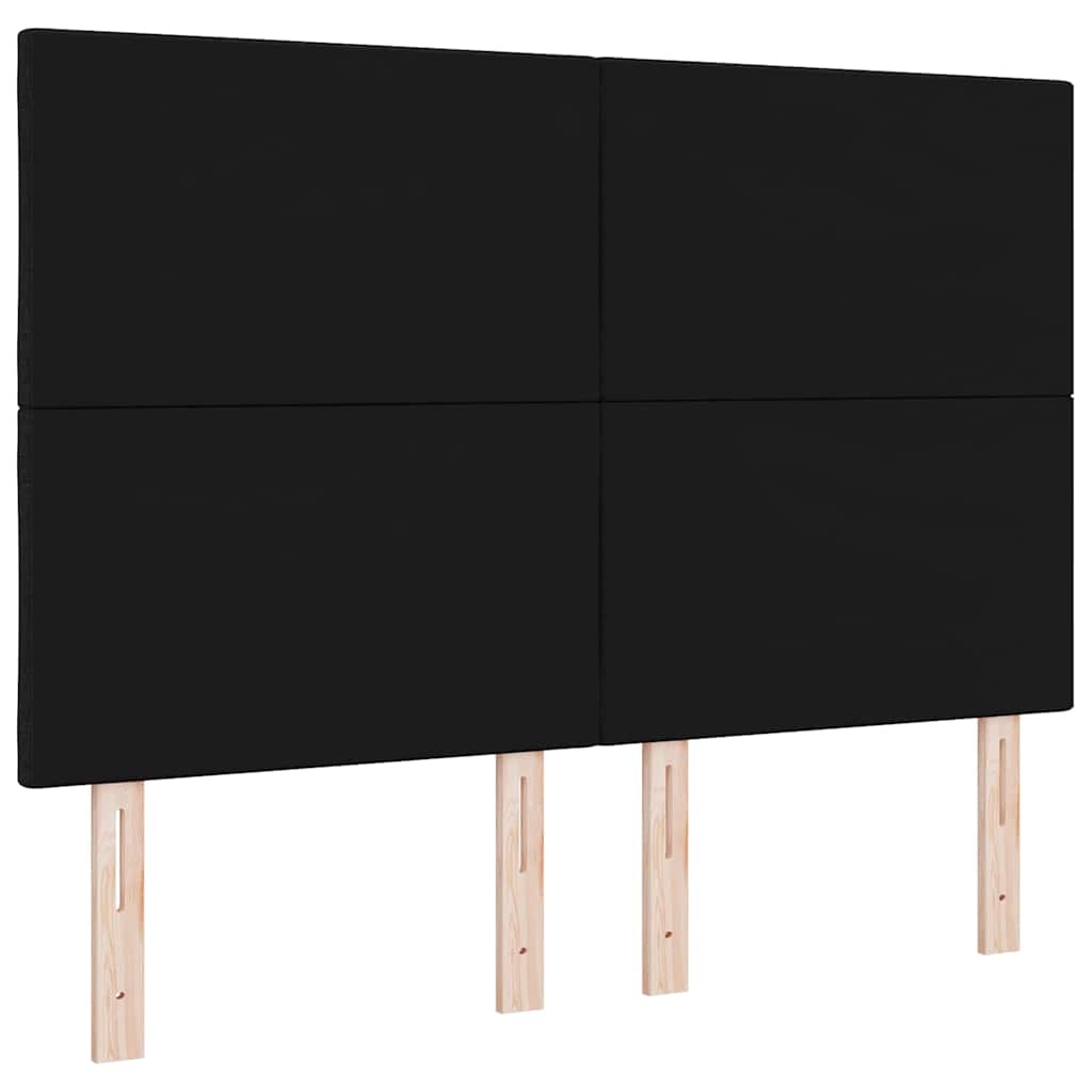 LED glava kreveta Crna 144 cm tkanina