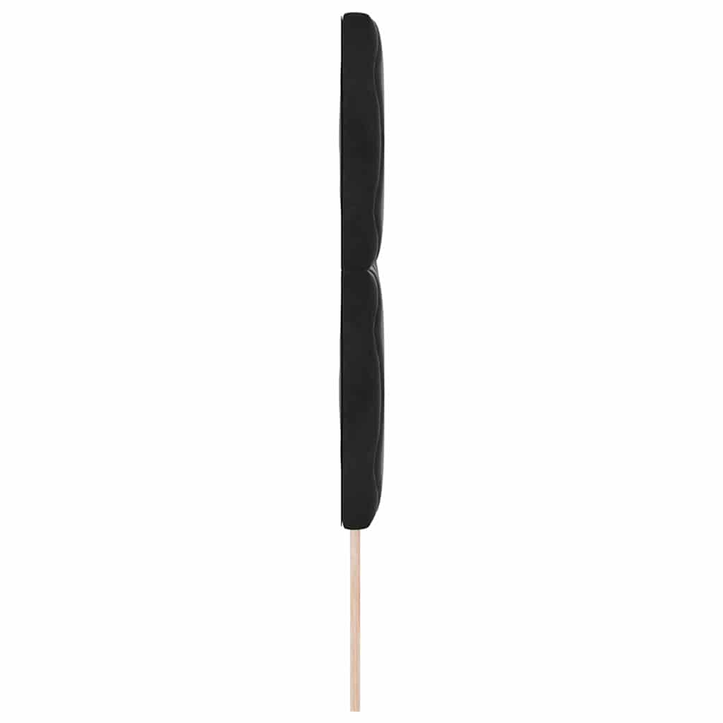 LED glava kreveta Crna 144 cm Baršun