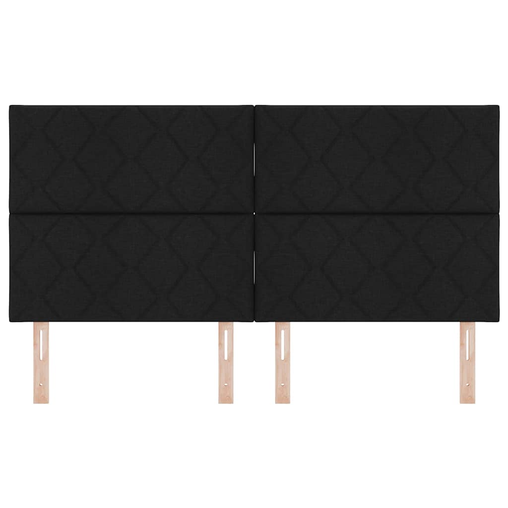 LED glava kreveta Crna 180 cm tkanina