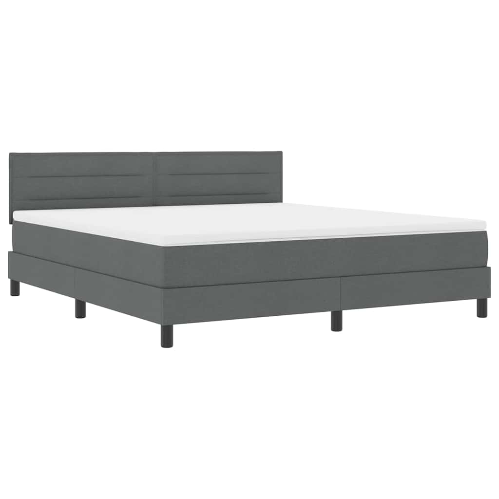 Krevet s opruga kutije Tamno siva 180 x 200 cm tkanina