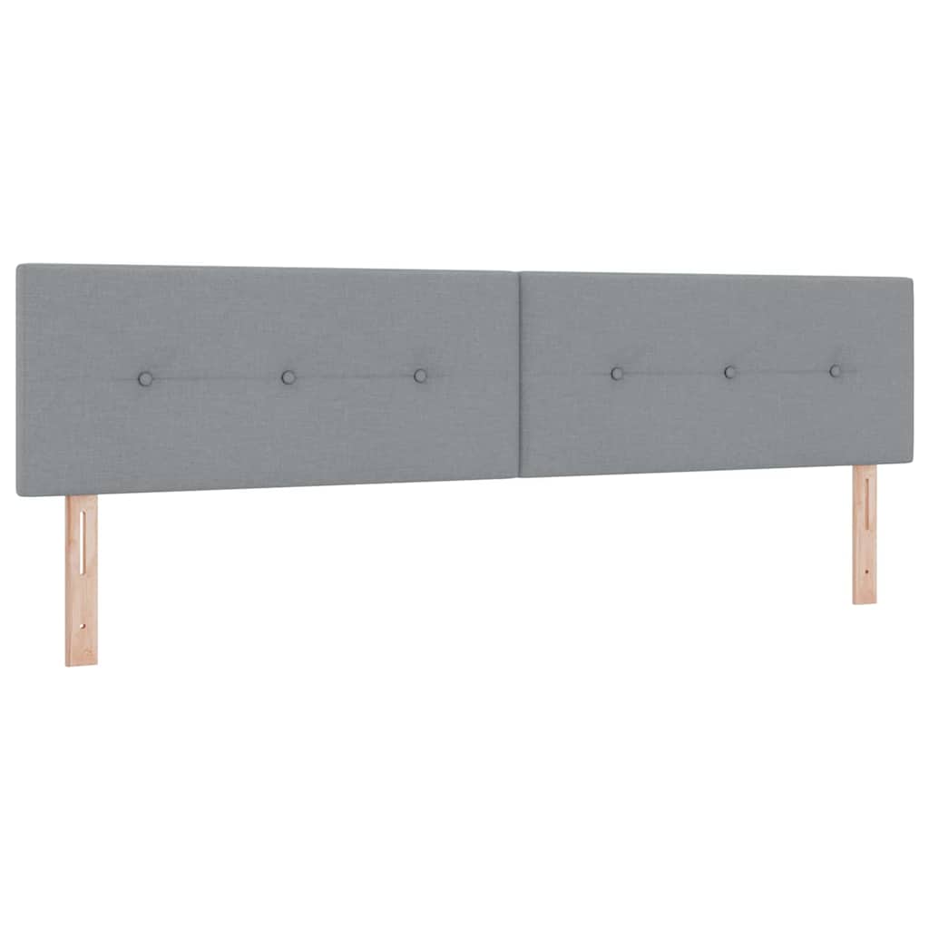 Krevet s opruga kutije Svijetlo siva 200 x 200 cm tkanina