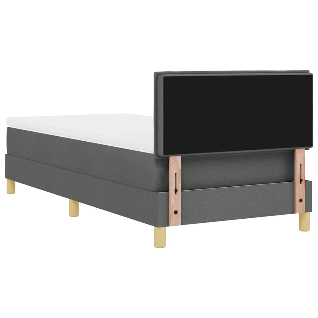 Krevet s opruga kutije Tamno siva 80 x 200 cm tkanina