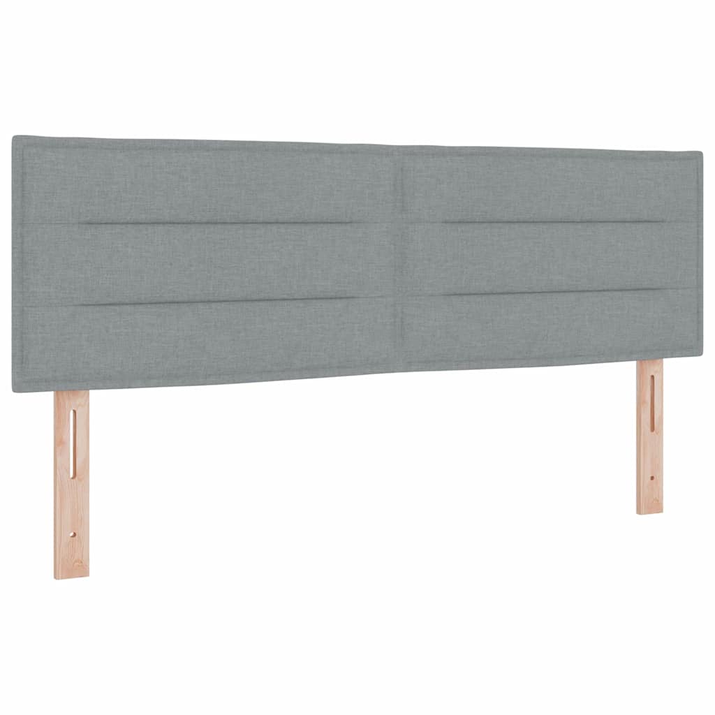 Krevet s opruga kutije Svijetlo siva 160 x 200 cm tkanina