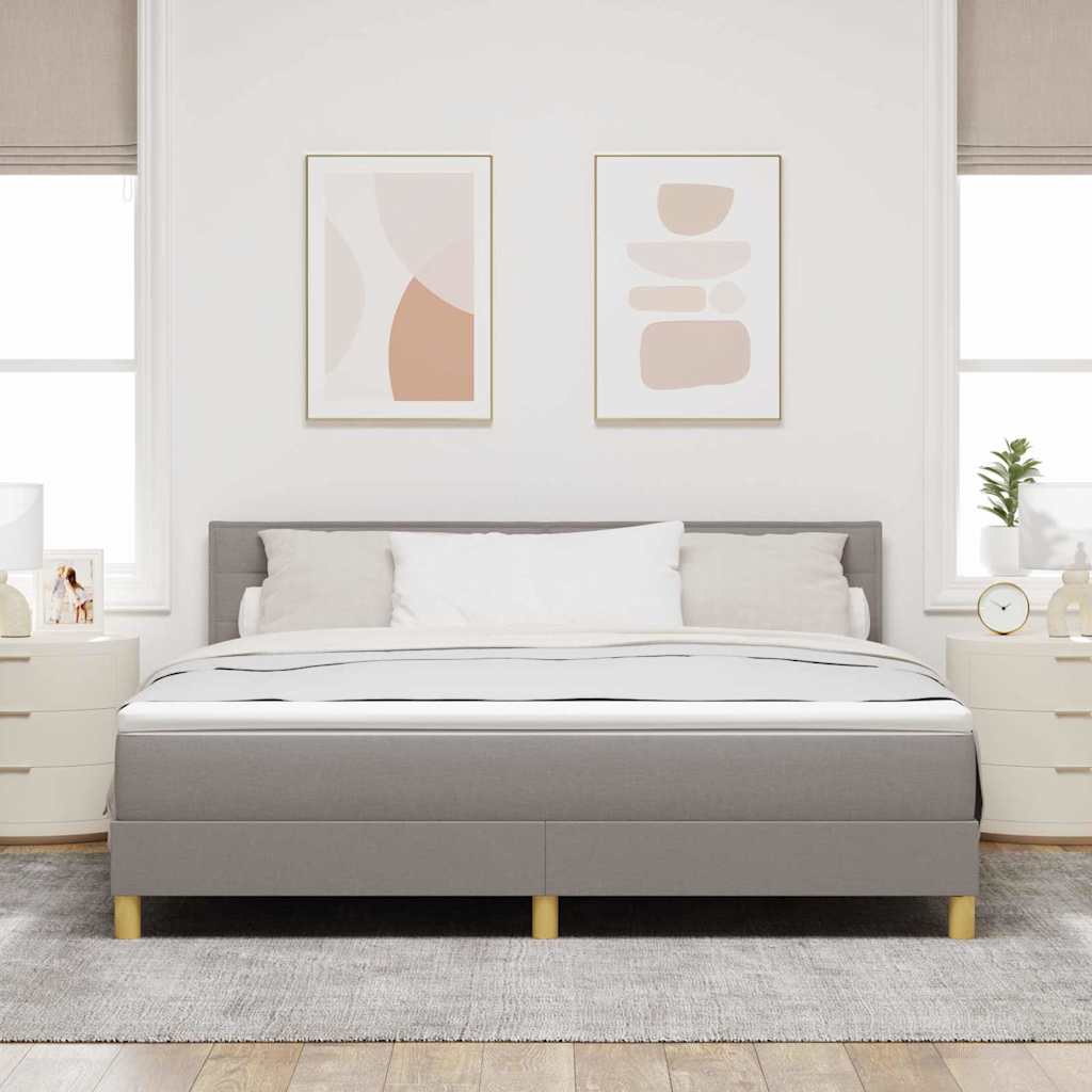 Krevet s opruga kutije Sivo-smeđa 180 x 200 cm tkanina