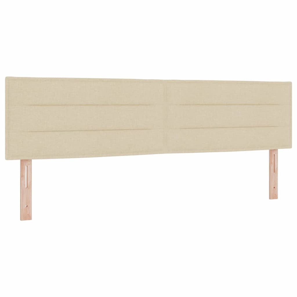 Krevet s opruga kutije s jastukom Krema 180 x 200 cm tkanina