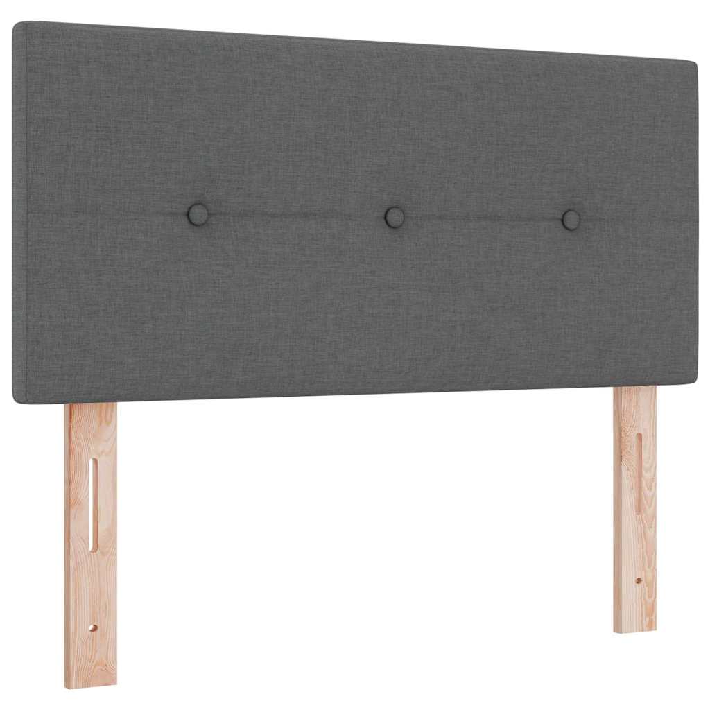 Krevet s opruga kutije Tamno siva 80 x 200 cm tkanina