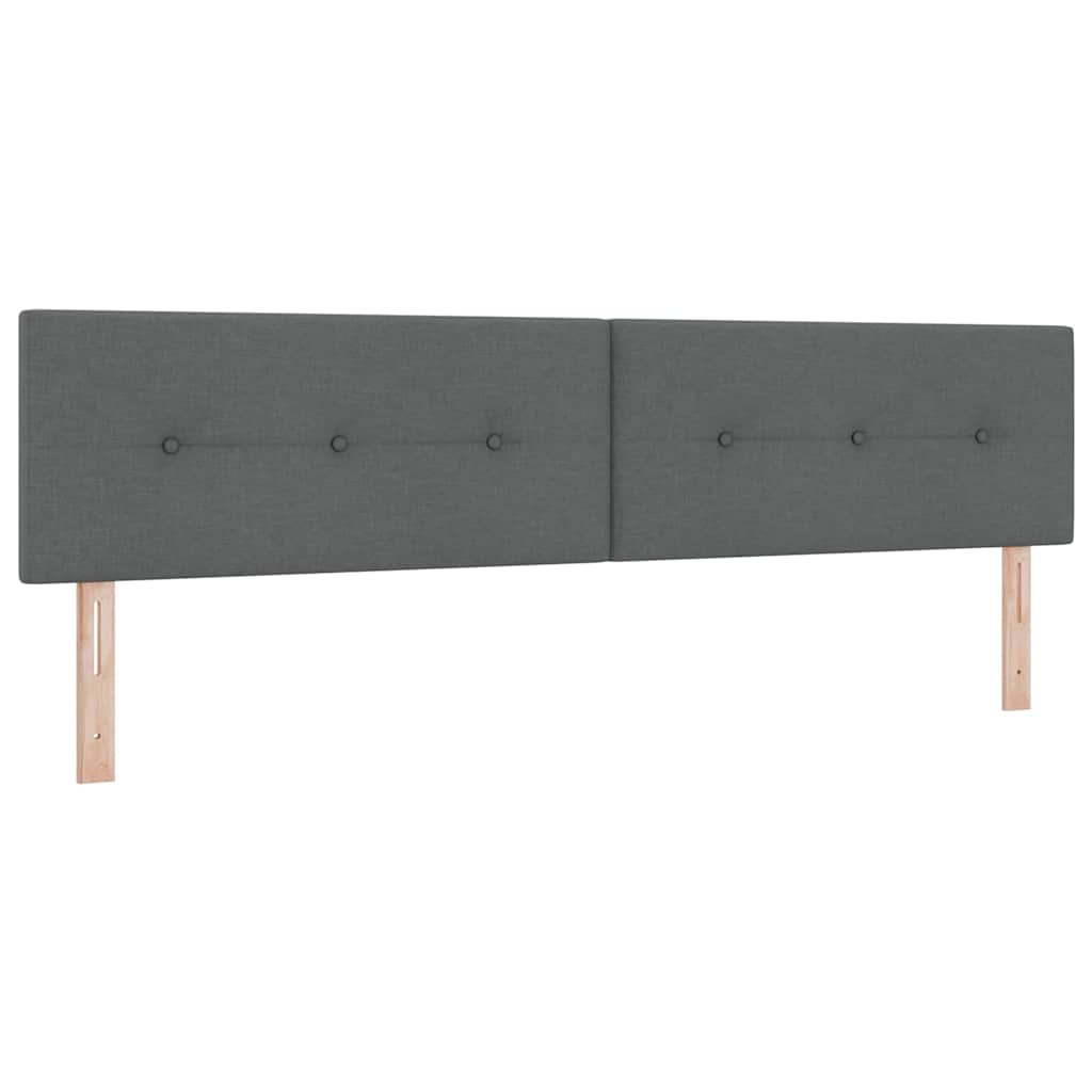 Krevet s opruga kutije Tamno siva 200 x 200 cm tkanina