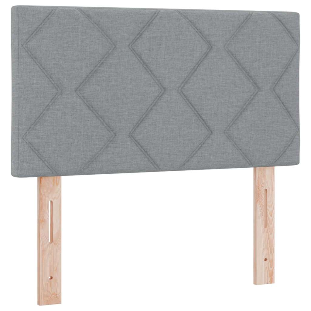 Krevet s opruga kutije Svijetlo siva 80 x 200 cm tkanina