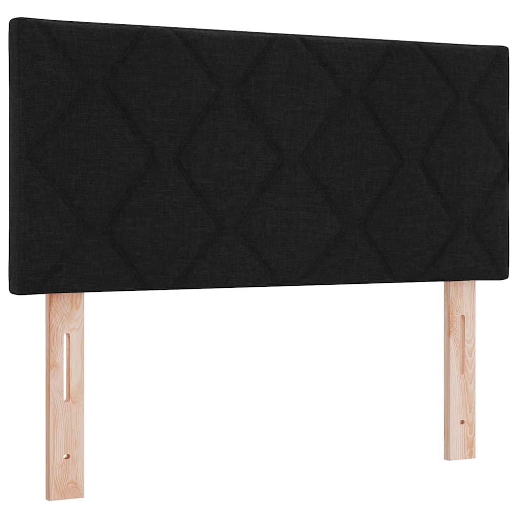 Krevet s opruga kutije s jastukom Crna 120 x 190 cm tkanina
