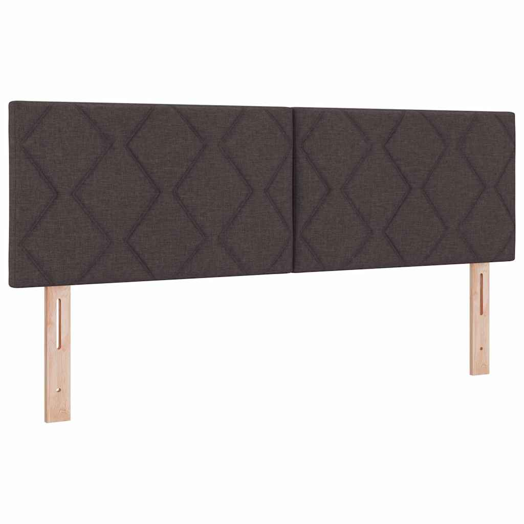 Krevet s opruga kutije Tamno smeđa 140 x 190 cm tkanina