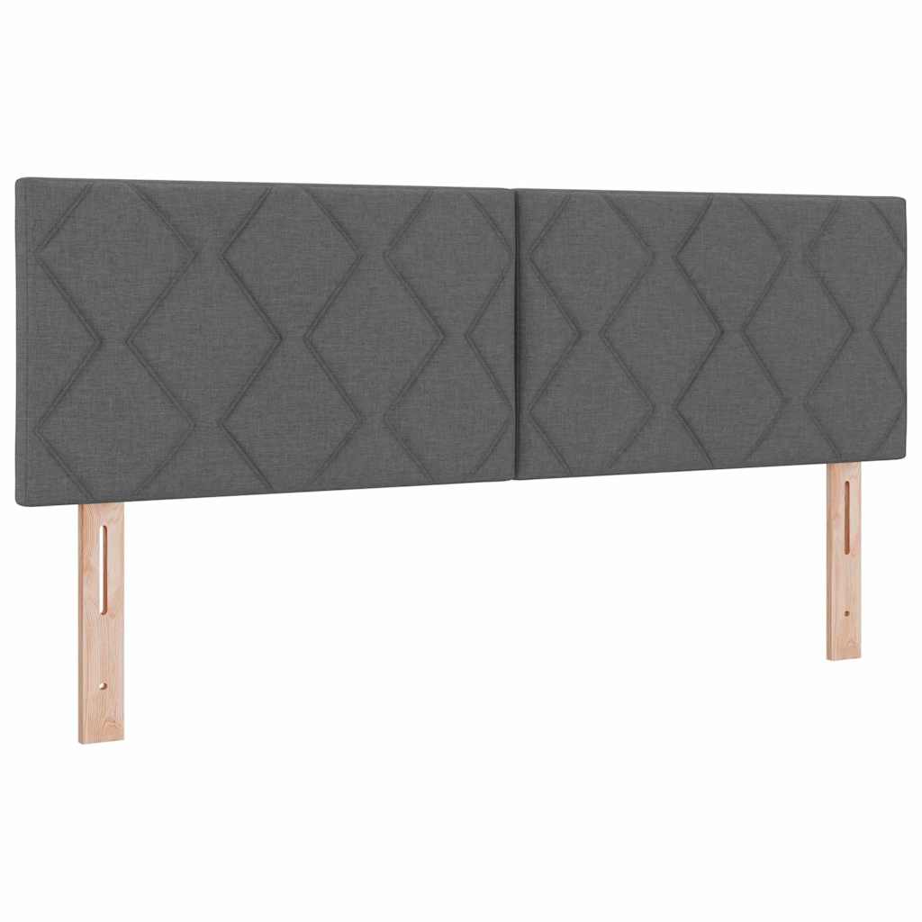 Krevet s opruga kutije Tamno siva 140 x 200 cm tkanina
