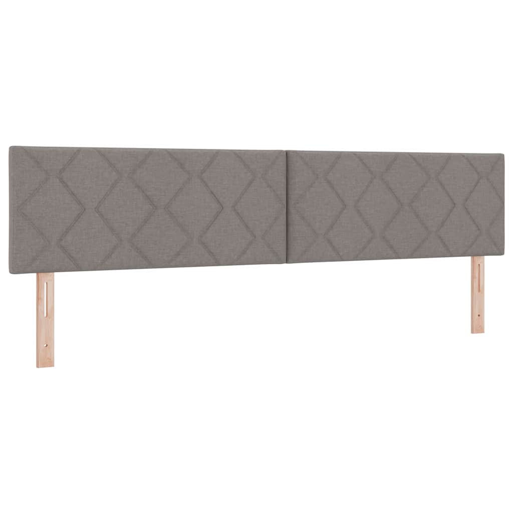 Krevet s opruga kutije Sivo-smeđa 200 x 200 cm tkanina