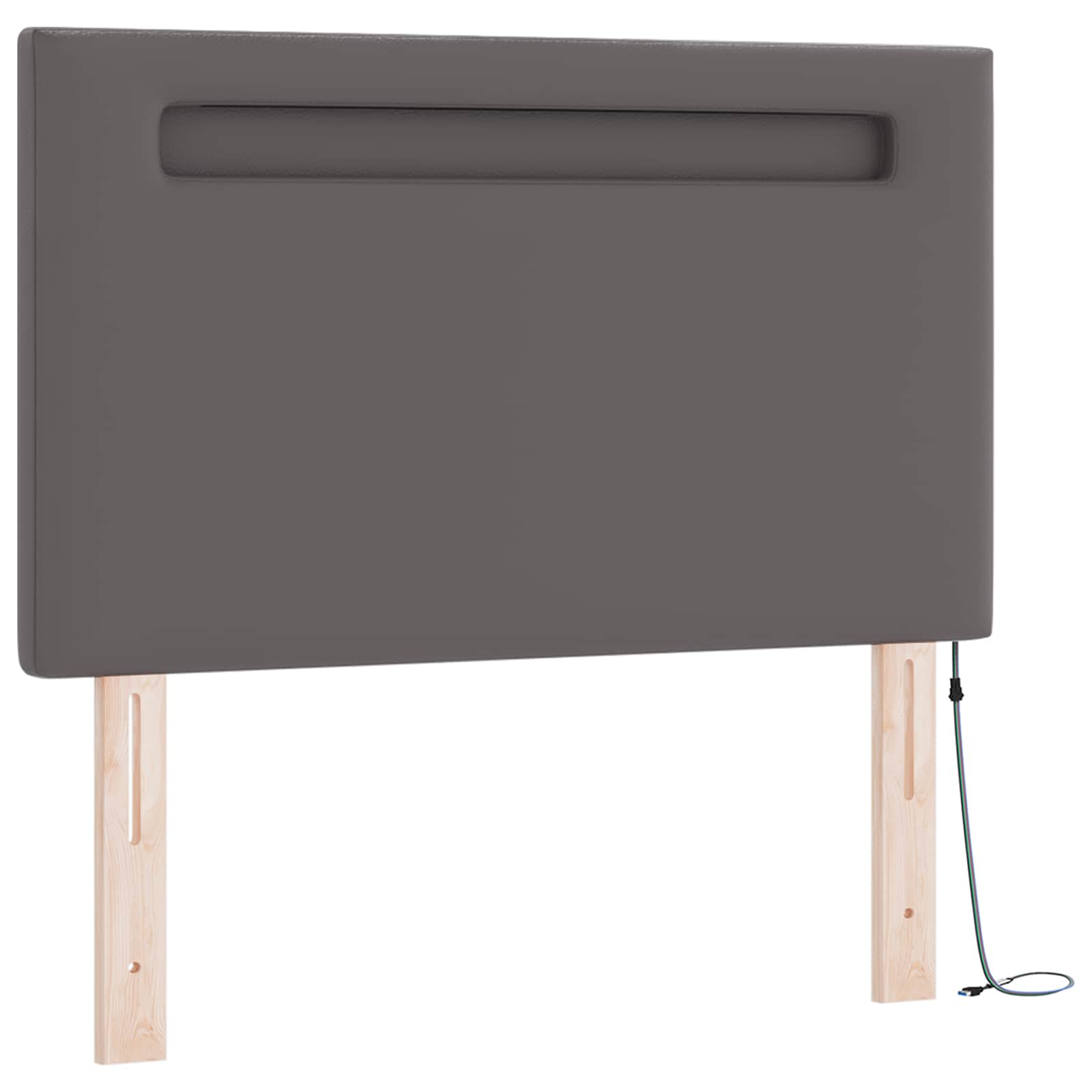 Krevet s opruga kutije s madracem Siva 90 x 190 cm Umjetna koža