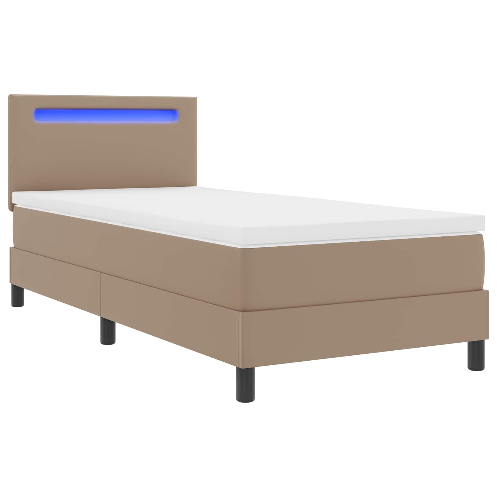 Krevet s opruga kutije Boja cappuccina 90 x 190 cm Umjetna koža