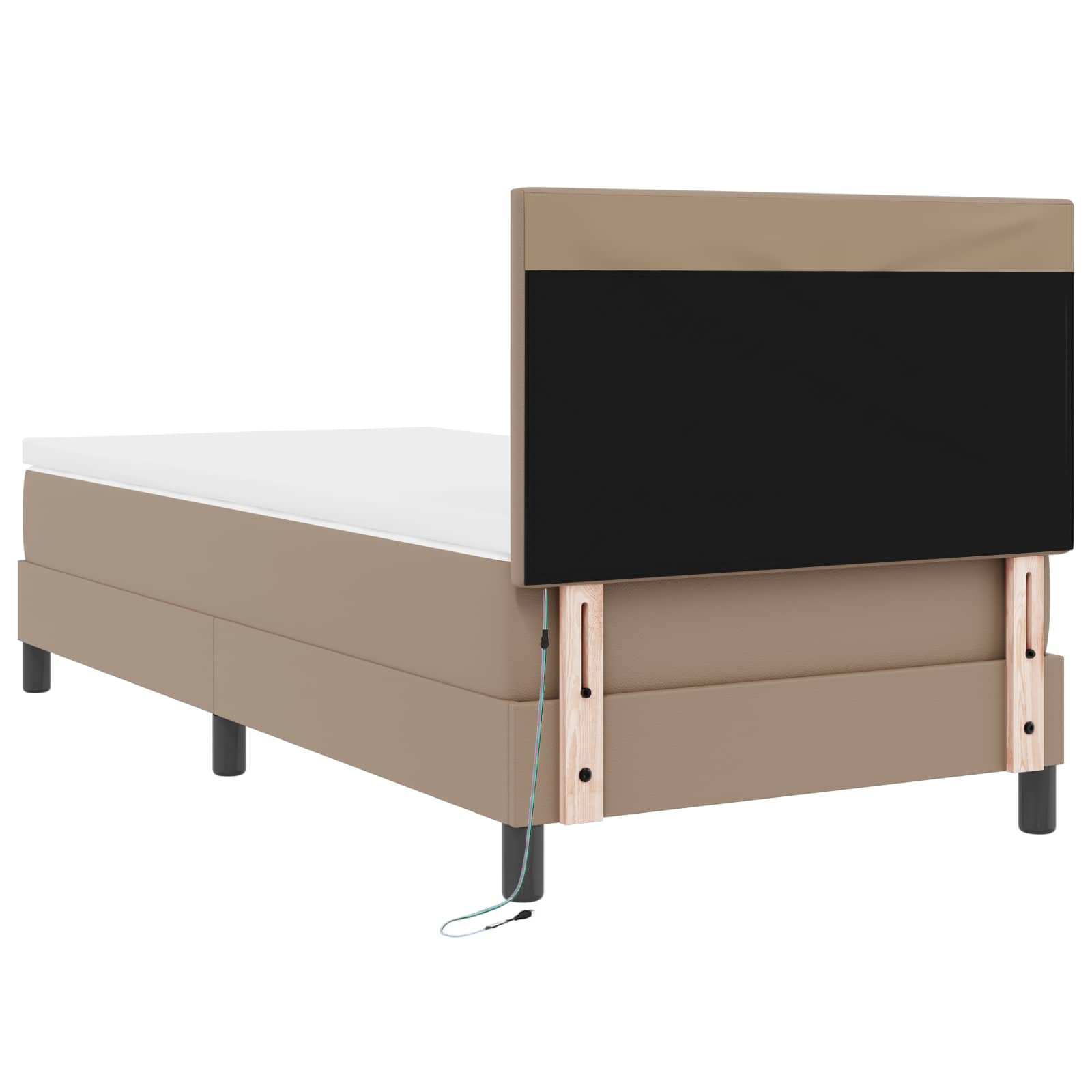 Krevet s opruga kutije Boja cappuccina 90 x 190 cm Umjetna koža