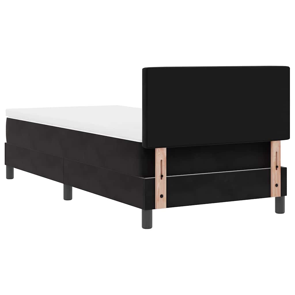 Krevet s opruga kutije s madracem Crna 90 x 190 cm Baršun