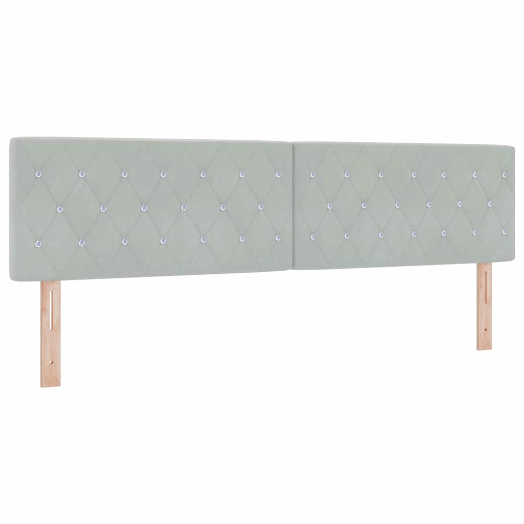 Krevet s opruga kutije Svijetlo siva 180 x 200 cm Baršun