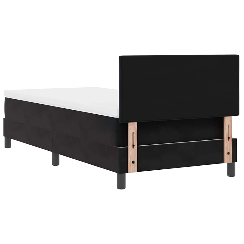 Krevet s opruga kutije s madracem Crna 90 x 190 cm Baršun