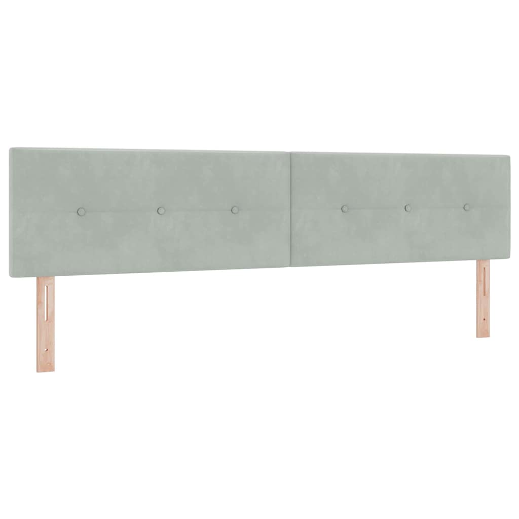 Krevet s opruga kutije Svijetlo siva 200 x 200 cm Baršun