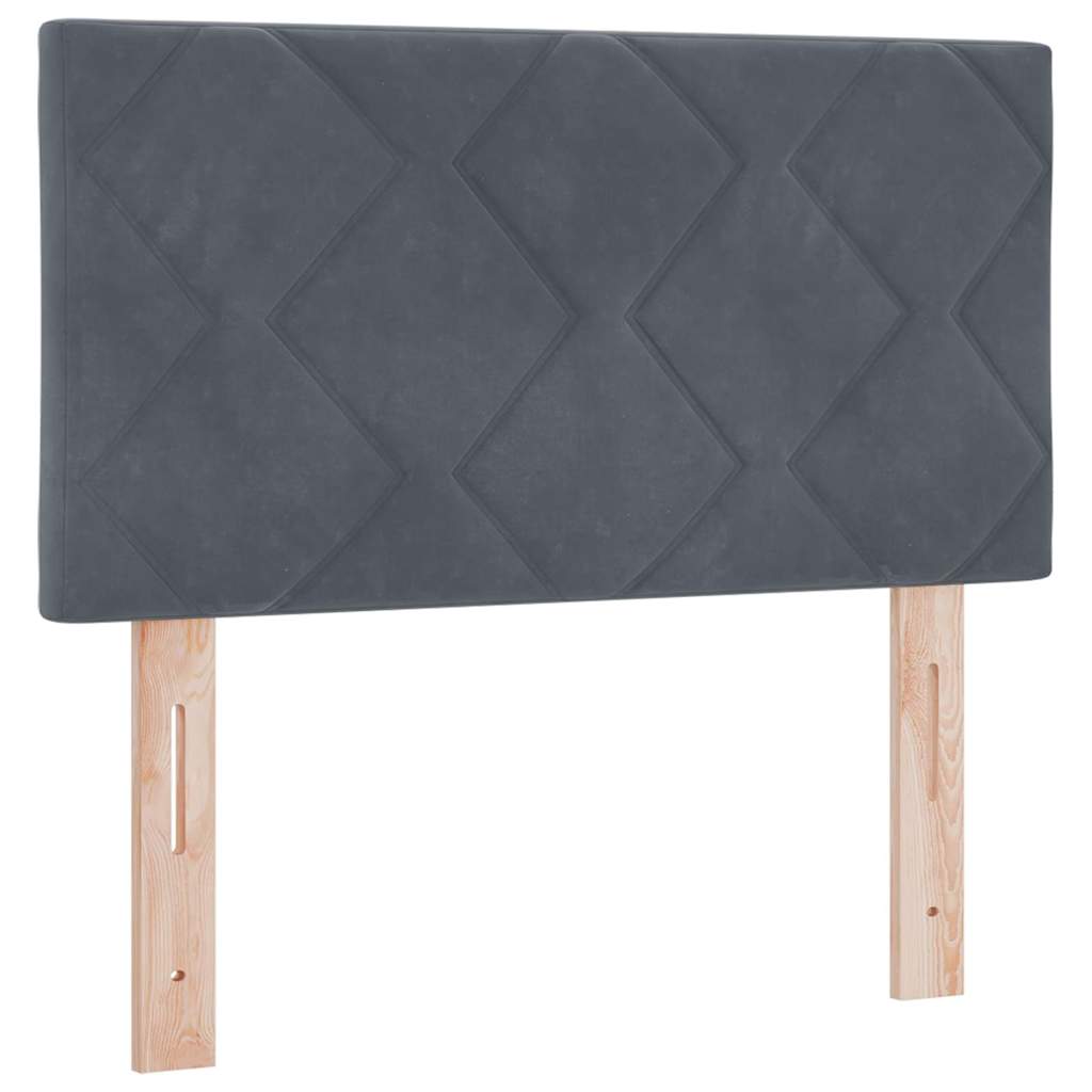 Krevet s opruga kutije Tamno siva 80 x 200 cm Baršun