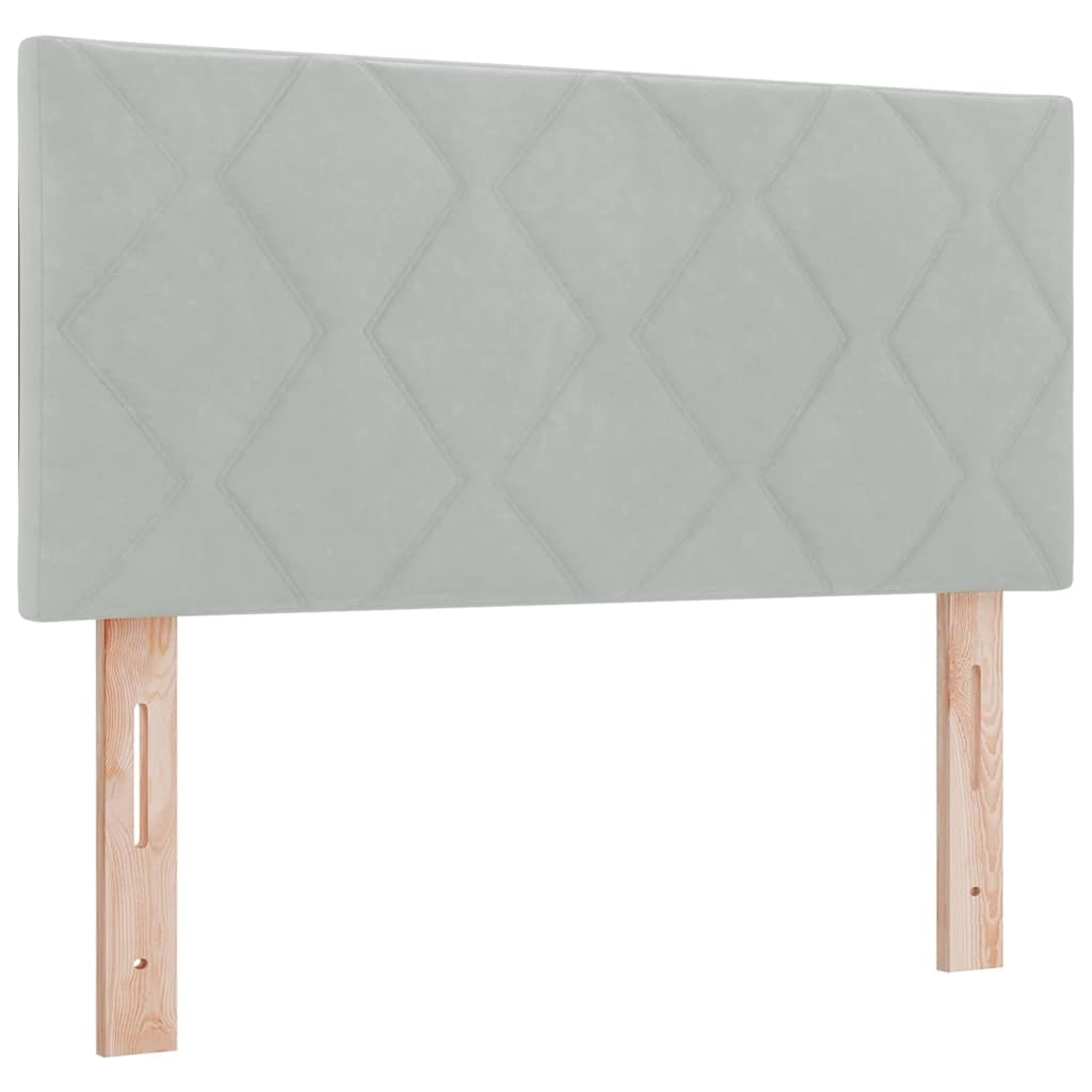 Krevet s opruga kutije Svijetlo siva 120 x 200 cm Baršun