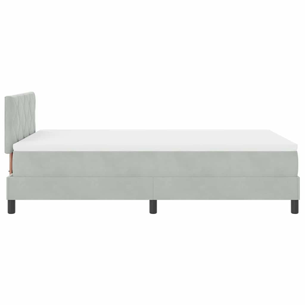 Krevet s opruga kutije Svijetlo siva 120 x 200 cm Baršun