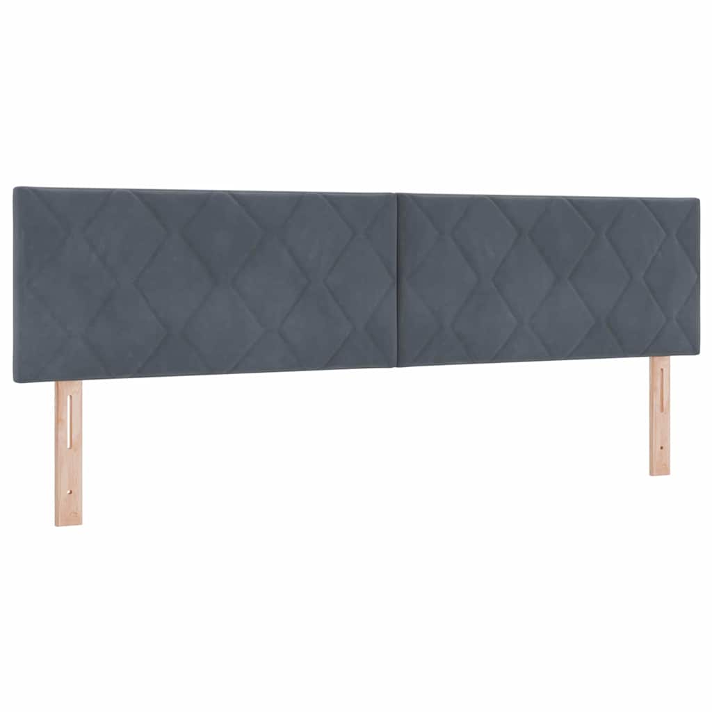 Krevet s opruga kutije Tamno siva 180 x 200 cm Baršun