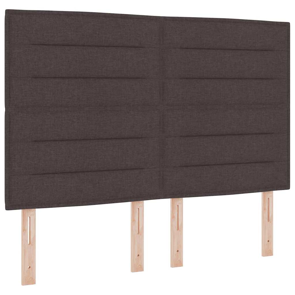 Krevet s opruga kutije Tamno smeđa 140 x 190 cm tkanina