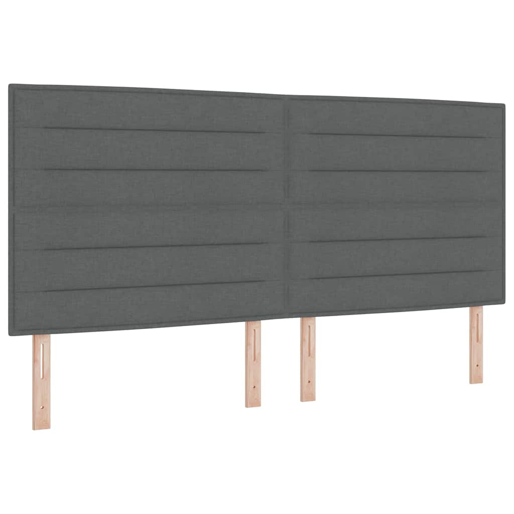 Krevet s opruga kutije Tamno siva 200 x 200 cm tkanina