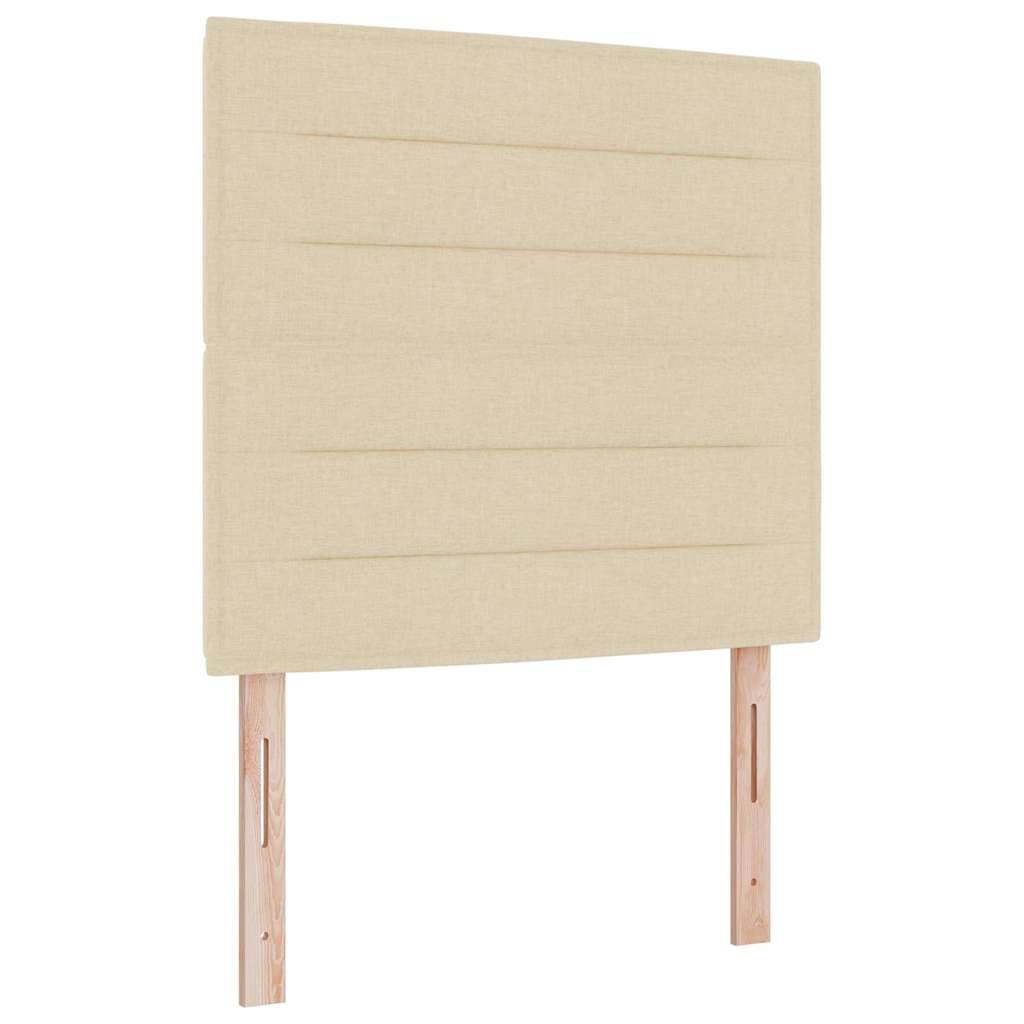 Krevet s opruga kutije s madracem Krema 90 x 190 cm tkanina