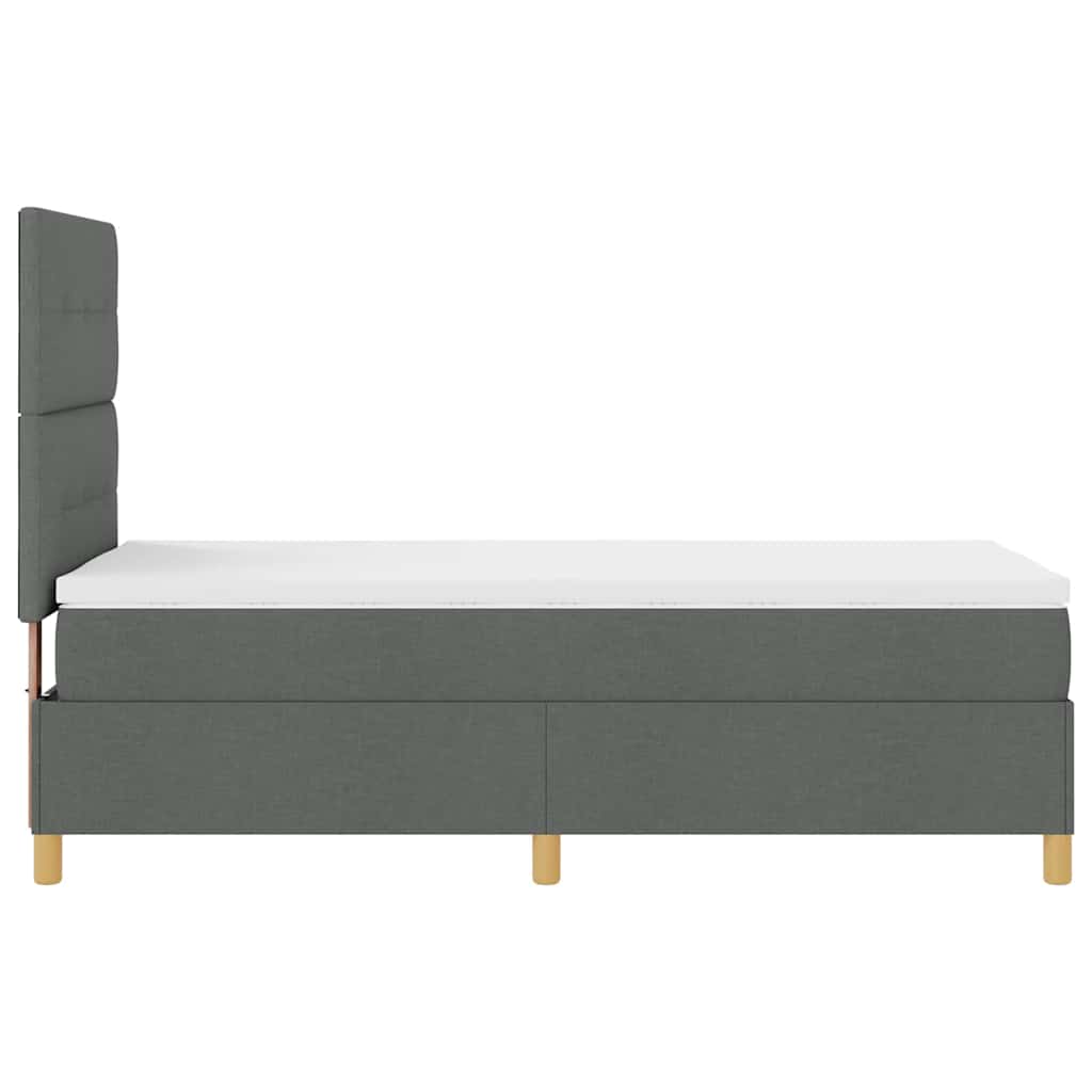 Krevet s opruga kutije Tamno siva 80 x 200 cm tkanina